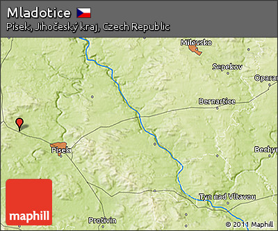 Physical 3D Map of Mladotice