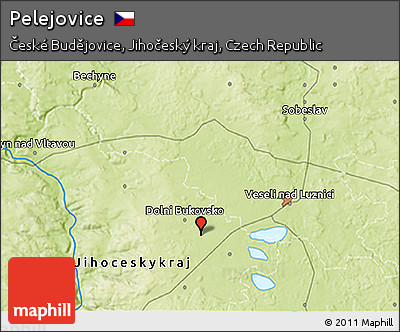 Physical 3D Map of Pelejovice