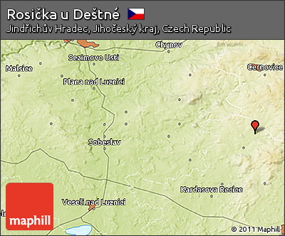 Physical 3D Map of Rosička U Deštné