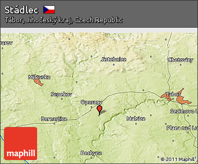 Physical 3D Map of Stádlec