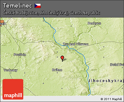 Physical 3D Map of Temelinec