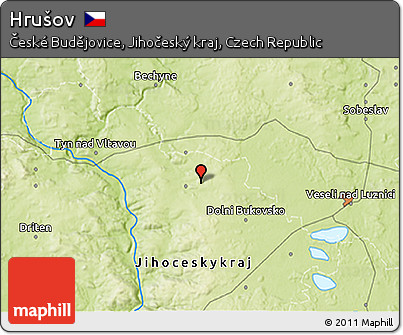 Physical 3D Map of Hrušov