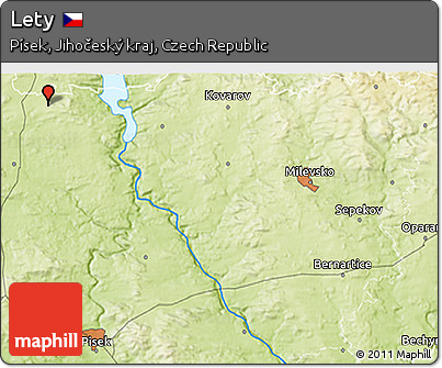 Physical 3D Map of Lety