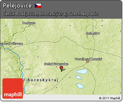 Physical 3D Map of Pelejovice