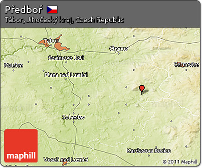 Physical 3D Map of Předboř