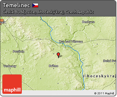 Physical 3D Map of Temelinec