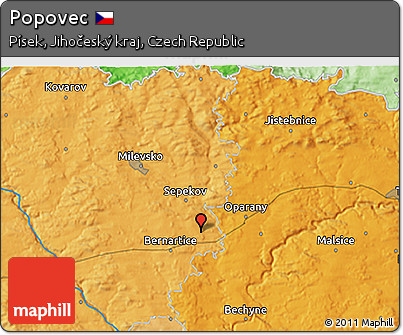 Political 3D Map of Popovec