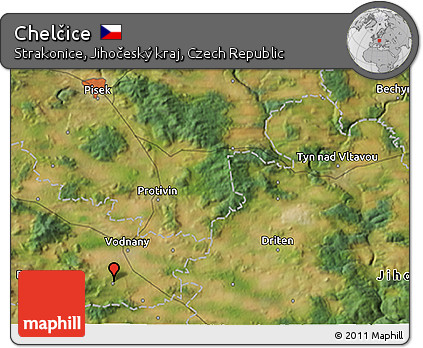 Satellite 3D Map of Chelčice