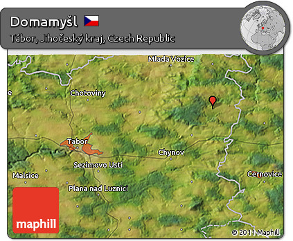 Satellite 3D Map of Domamyšl