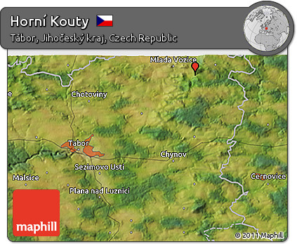 Satellite 3D Map of Horní Kouty