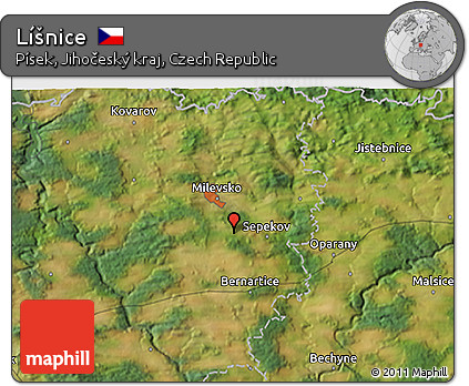 Satellite 3D Map of Líšnice