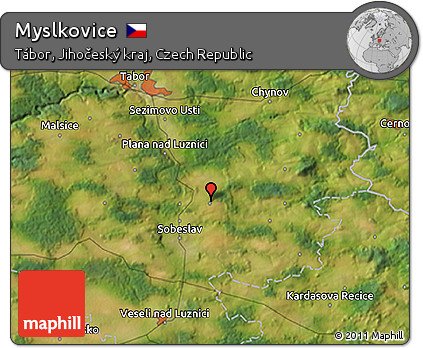 Satellite 3D Map of Myslkovice