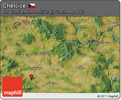 Satellite 3D Map of Chelčice