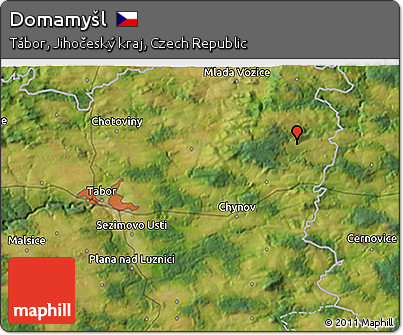 Satellite 3D Map of Domamyšl