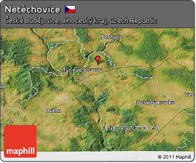 Satellite 3D Map of Netěchovice