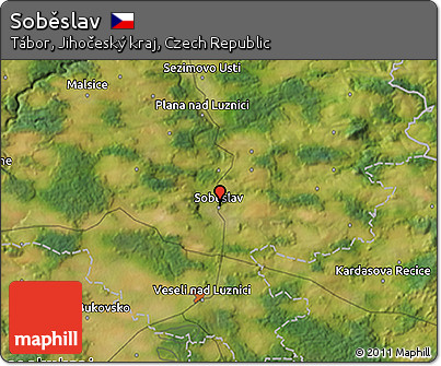Satellite 3D Map of Soběslav