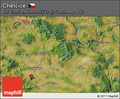 Satellite 3D Map of Chelčice