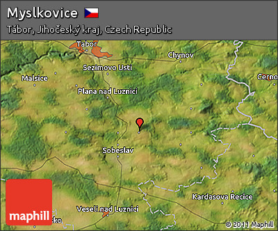 Satellite 3D Map of Myslkovice