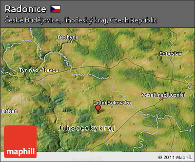 Satellite 3D Map of Radonice