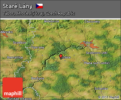 Satellite 3D Map of Staré Lány