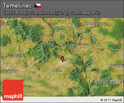 Satellite 3D Map of Temelinec