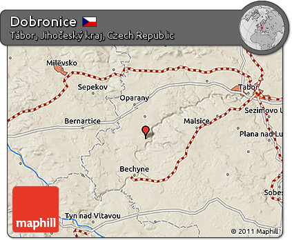 Shaded Relief 3D Map of Dobronice