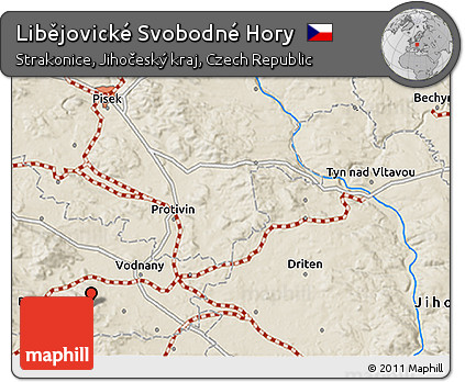 Shaded Relief 3D Map of Libějovické Svobodné Hory