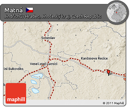 Shaded Relief 3D Map of Matná
