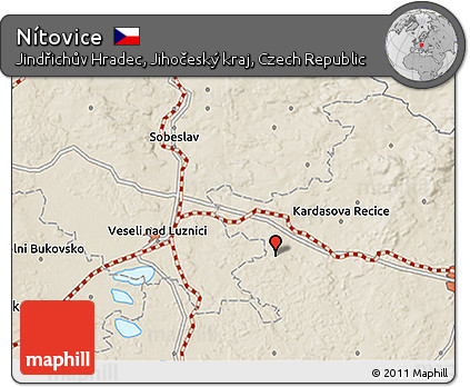 Shaded Relief 3D Map of Nítovice