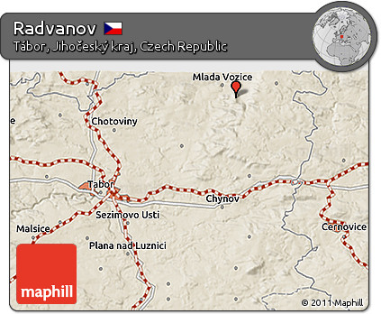 Shaded Relief 3D Map of Radvanov