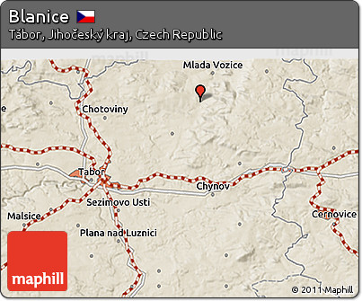 Shaded Relief 3D Map of Blanice
