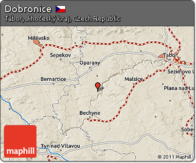 Shaded Relief 3D Map of Dobronice