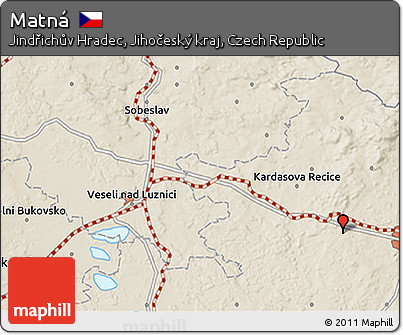 Shaded Relief 3D Map of Matná