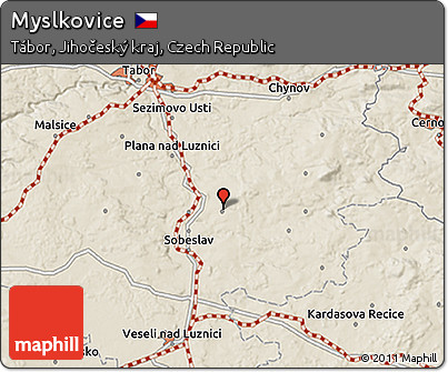 Shaded Relief 3D Map of Myslkovice