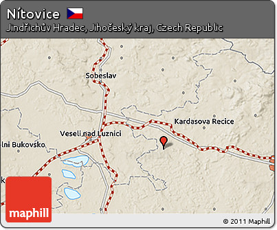 Shaded Relief 3D Map of Nítovice