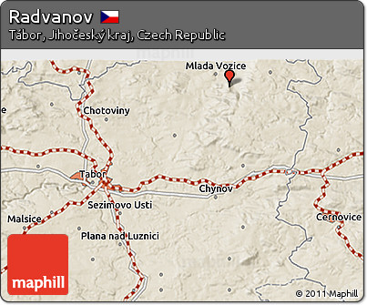 Shaded Relief 3D Map of Radvanov