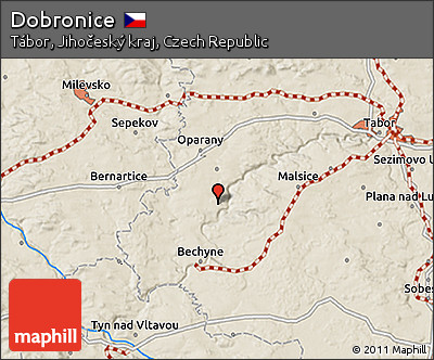 Shaded Relief 3D Map of Dobronice