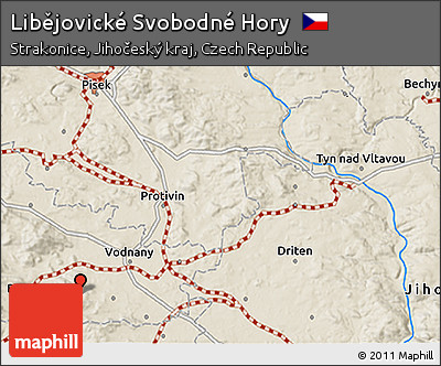 Shaded Relief 3D Map of Libějovické Svobodné Hory