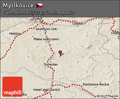 Shaded Relief 3D Map of Myslkovice