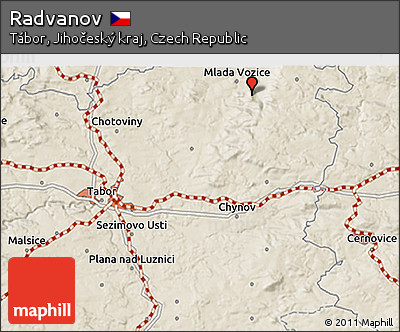 Shaded Relief 3D Map of Radvanov