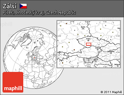 Blank Location Map of Zálší