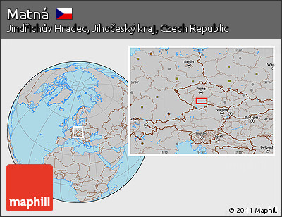 Gray Location Map of Matná