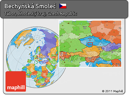 Political Location Map of Bechyňská Smoleč