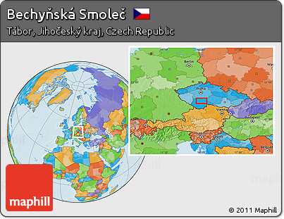 Political Location Map of Bechyňská Smoleč