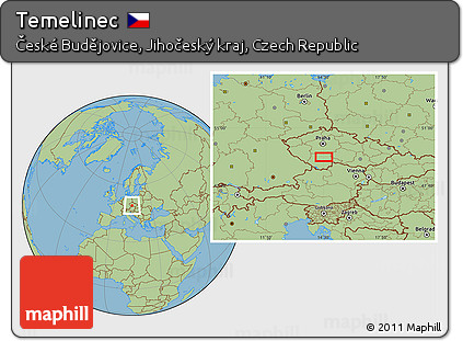 Savanna Style Location Map of Temelinec