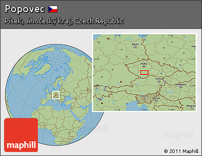 Savanna Style Location Map of Popovec