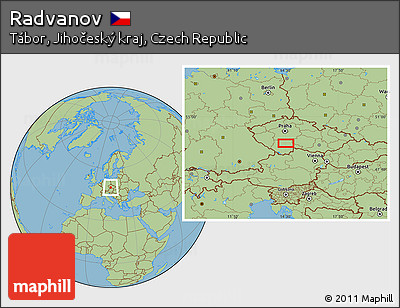 Savanna Style Location Map of Radvanov