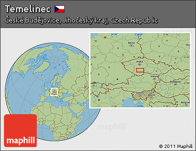 Savanna Style Location Map of Temelinec