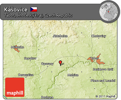 Physical Map of Kášovice