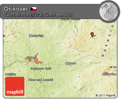 Physical Map of Osikovec